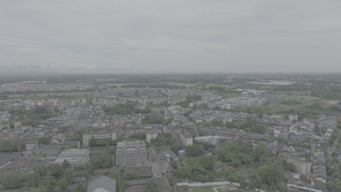 安仁古镇4K航拍大全景