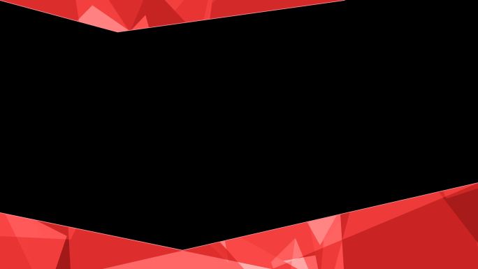 简约红色科技玻璃质感视频边框