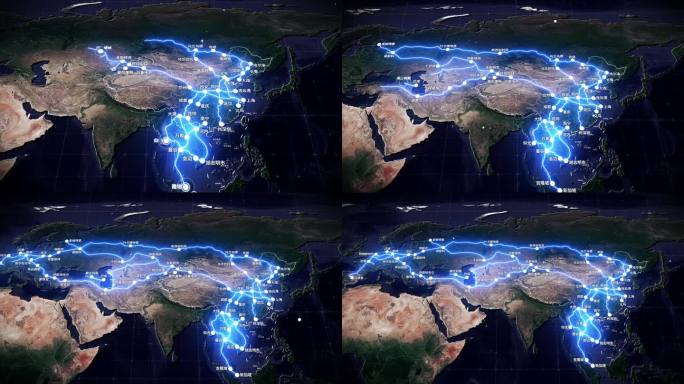 中欧班列-泛亚铁路-亚欧大陆桥地图1