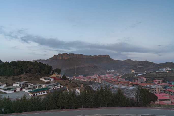 四川阿坝州郎木寺红石崖延时