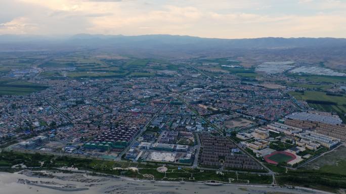 新疆伊犁特克斯县八卦城大气航拍