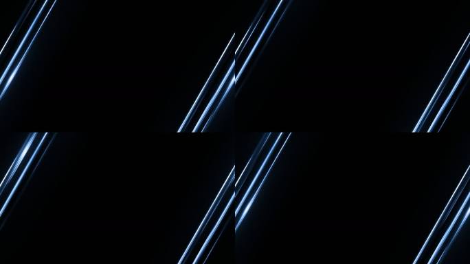 4K蓝色光线条边框通道循环视频遮罩