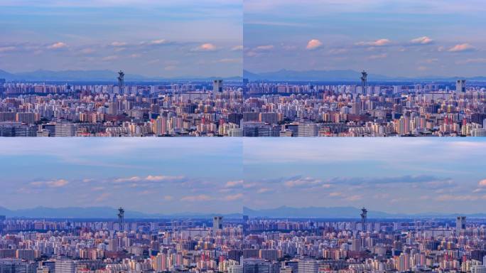 奥林匹克塔与北京城4K延时摄影