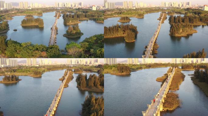 泉州晋江安平桥五里桥航拍