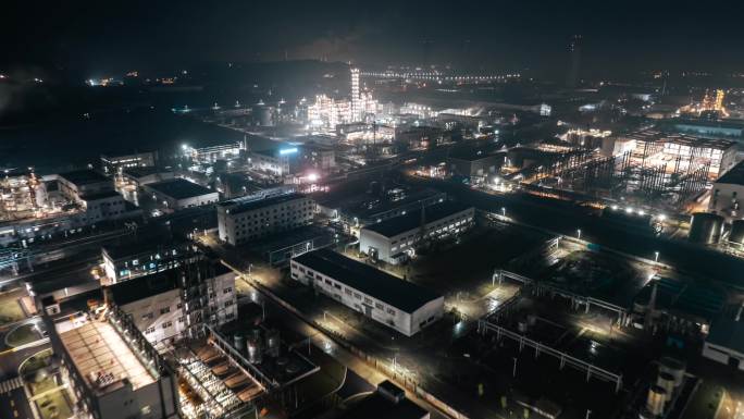 4k宜昌枝江化工厂延时航拍