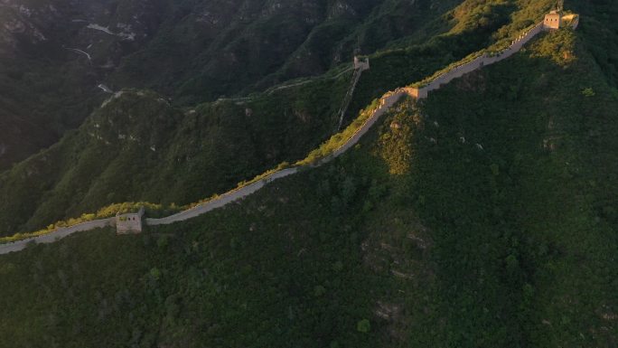 航拍秋日北京密云墙子路长城