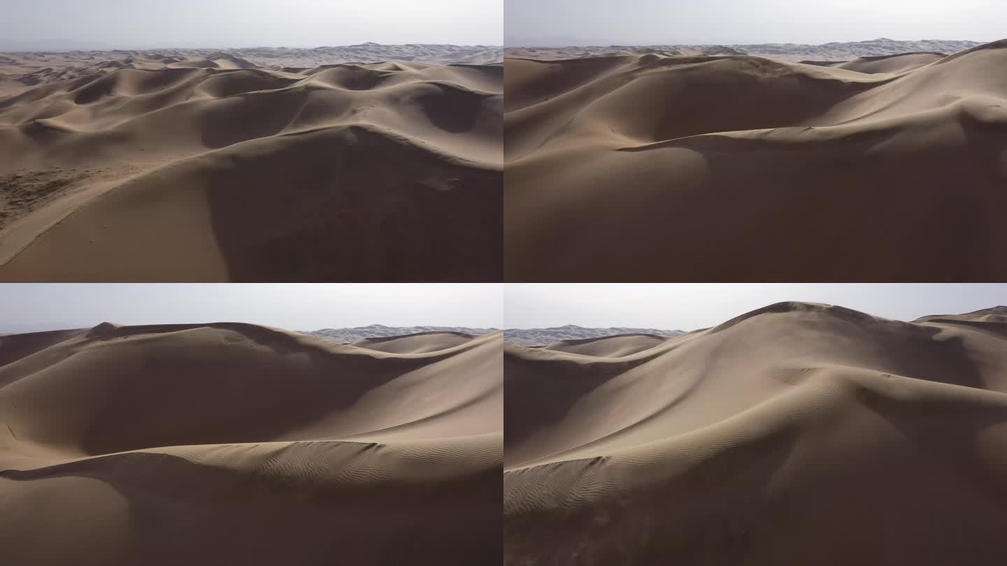 大风侵蚀的沙漠 沙尘 刮风 环境治理抗旱