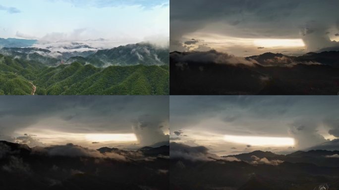 大山云海航拍深山云海自然云海风景雨后风景