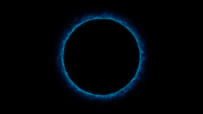 蓝色科技感圆环（带透明通道）