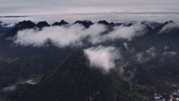 尧山 航拍 桂林 云海 雨后