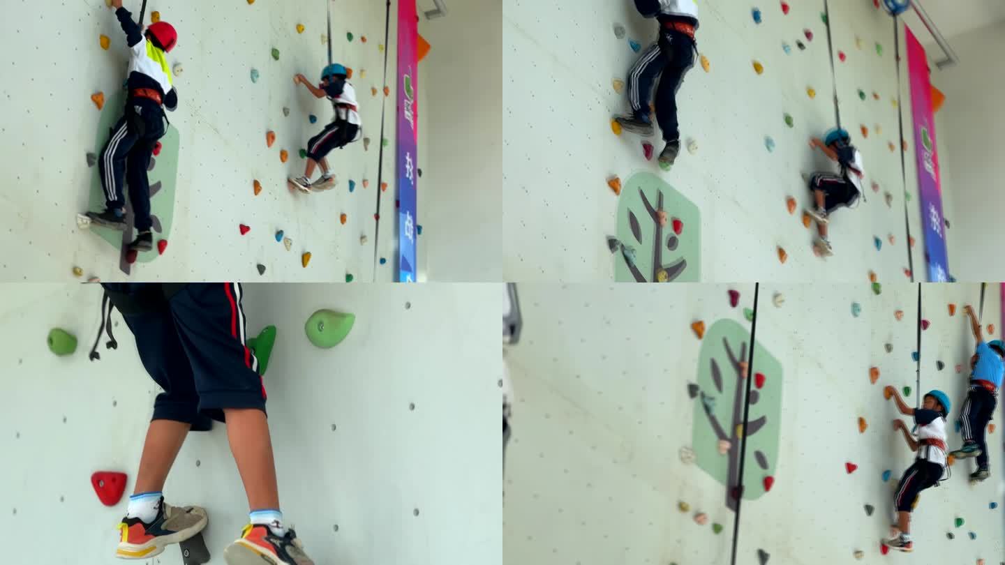 小学生练习攀岩-1