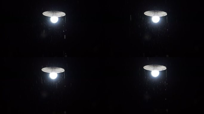 雷雨之夜路灯光闪烁狂风暴雨坏心情伤感视频