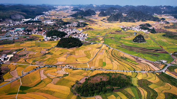 4k航拍云贵川农业乡村