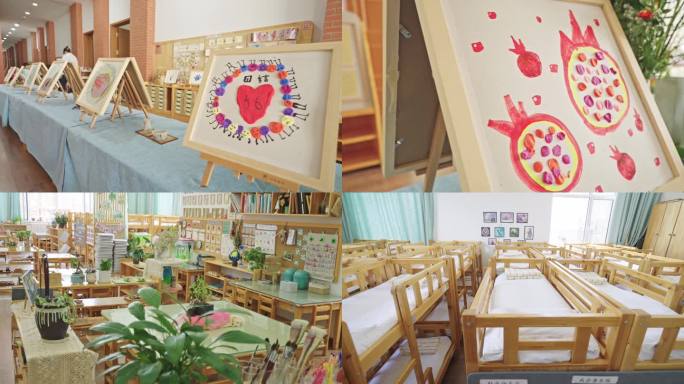 幼儿园 教室  空境 床铺