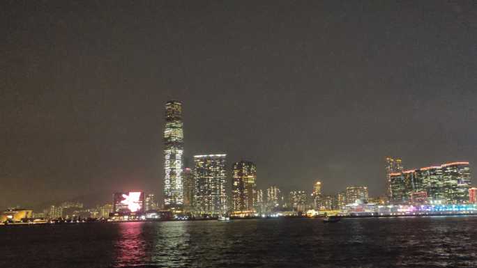 香港天际100西九龙半岛夜景视频8K