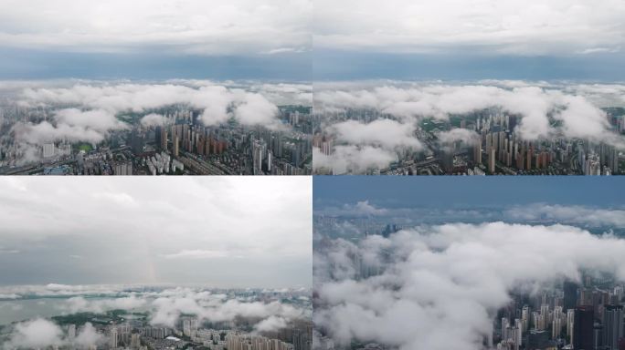 8K60帧云海上的城市
