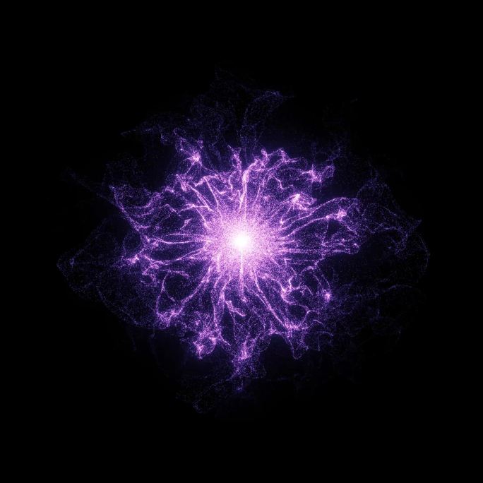 紫色能量粒子扩散