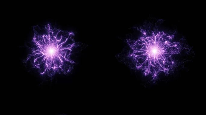 紫色能量粒子扩散
