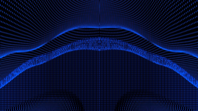 【4K时尚背景】影蓝光线科技曲面光点暖场