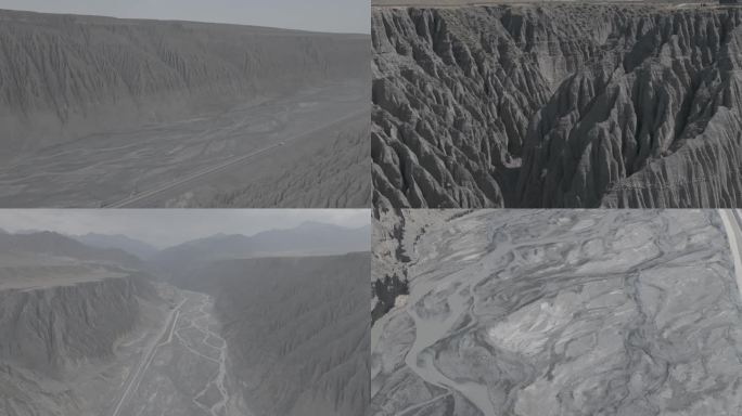 新疆伊犁独山子大峡谷航拍4K D-LOG