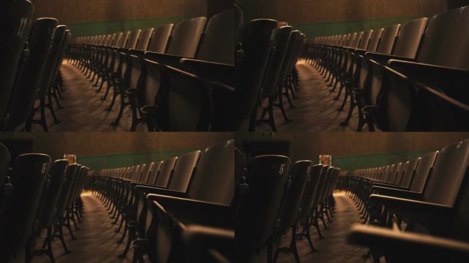 旧剧院时光-怀旧回忆-旧电影院-旧椅子