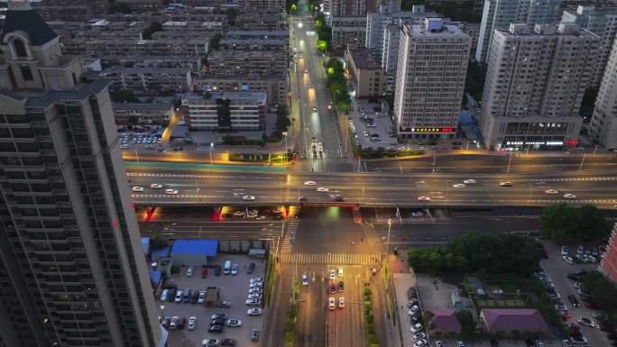 城市夜景航拍