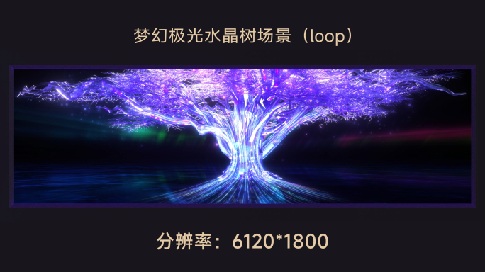 6K极光水晶树loop(超宽屏)