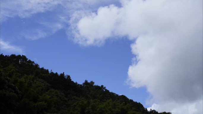 2023广东茂名高州大山蓝天白云延时