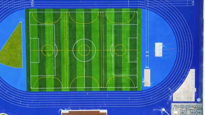 4k航拍学校校园操场教学楼校园环境运动场
