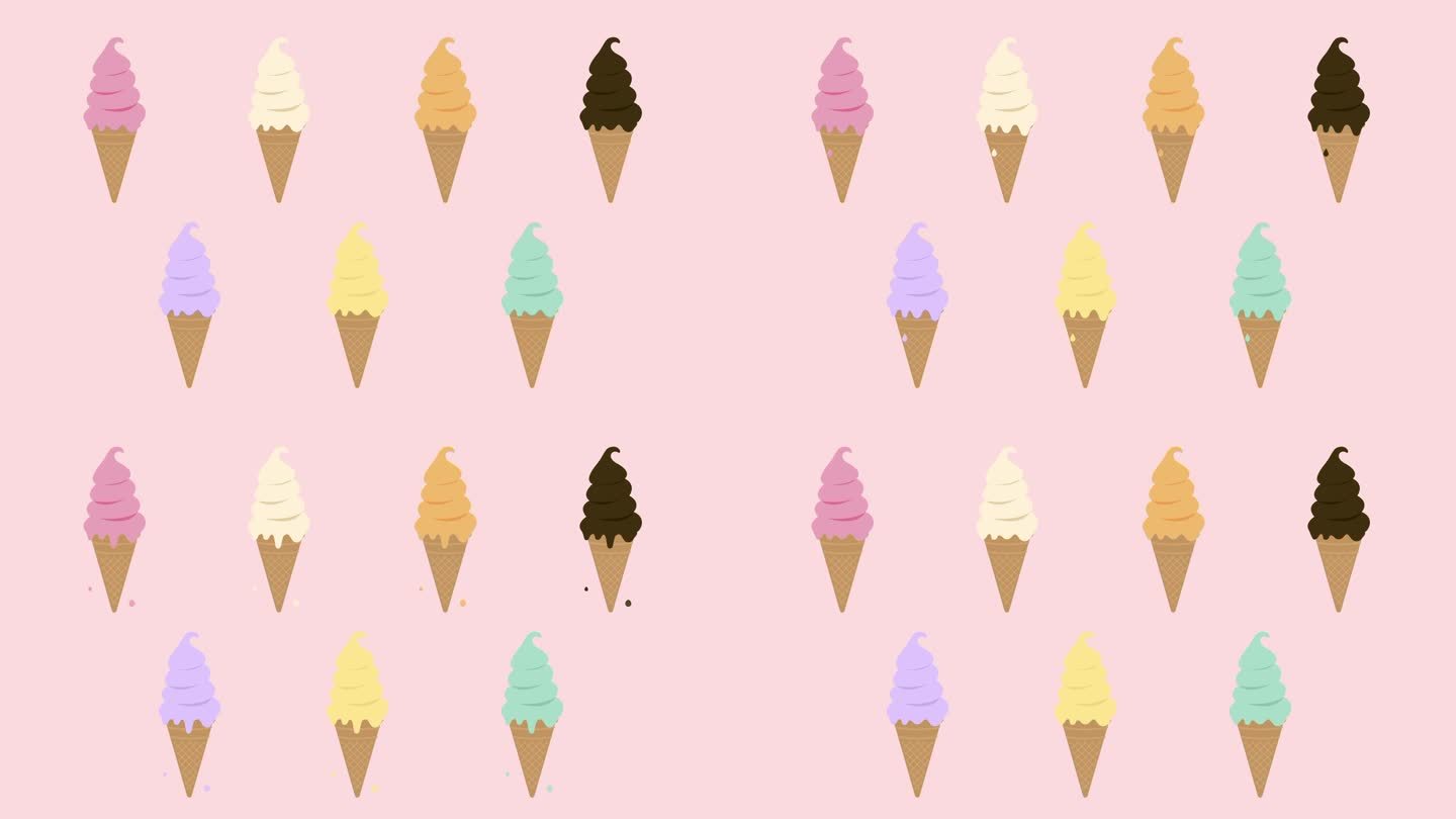 冰淇淋融化循环小动画