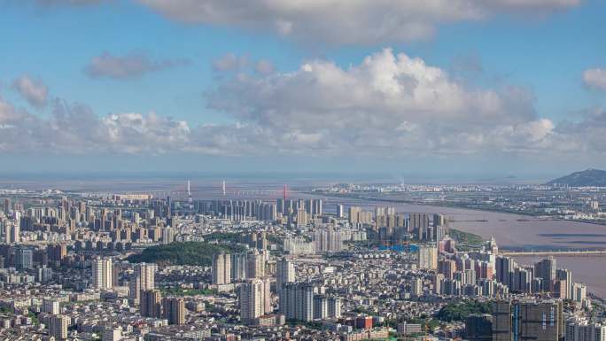 瑞安 城市 延时 飞云江 云朵