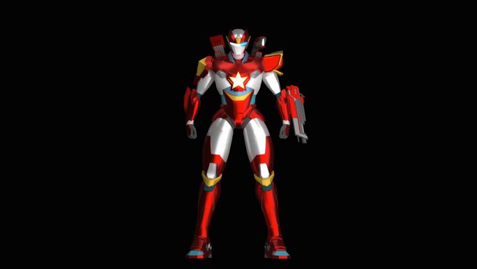 机器人变形金刚钢铁侠角色模型动画