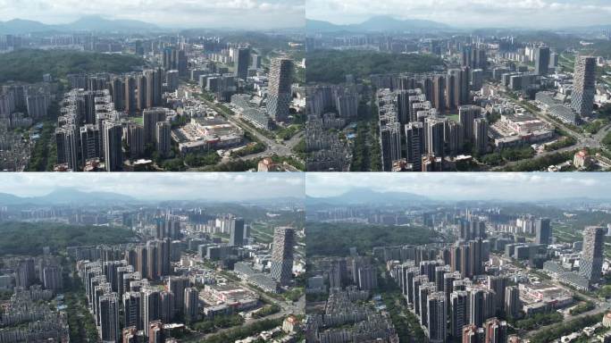 深圳龙岗区大运城黄阁坑大景航拍