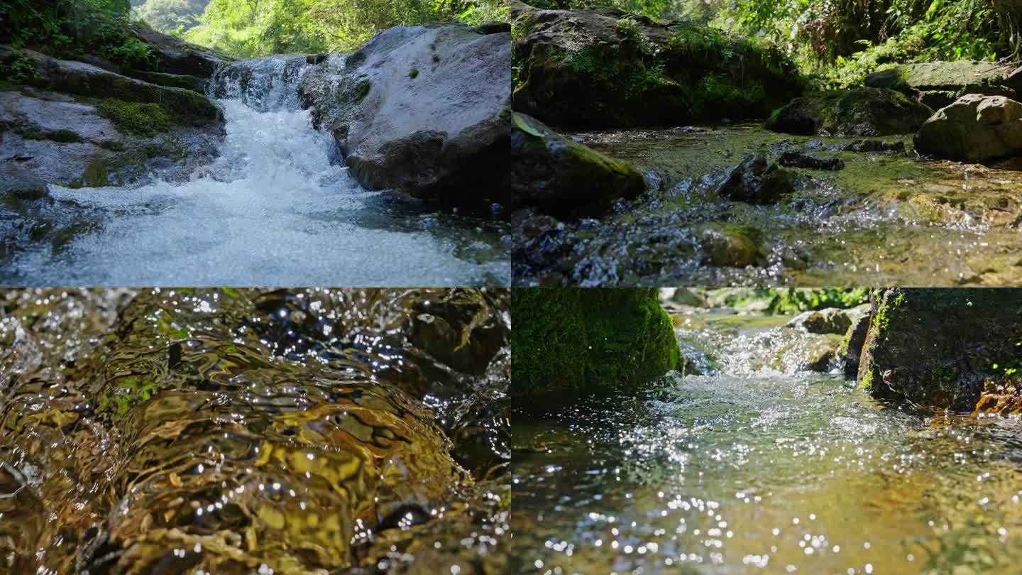 溪流河沟清泉河水溪水水花水源纯净水