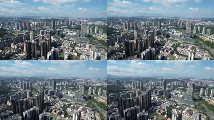 深圳龙岗区大运城黄阁坑大景航拍