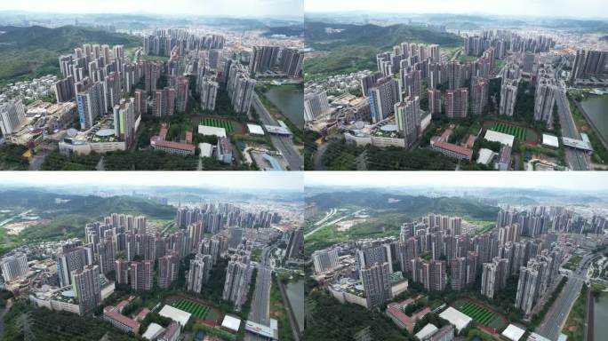 深圳龙岗区大运城邦大景航拍