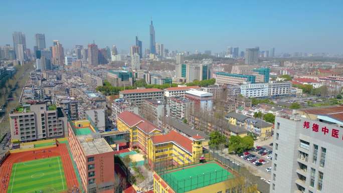 南京市城市地标风景风光素材航拍_178