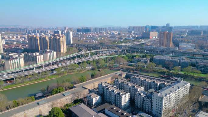 南京市城市地标风景风光素材航拍_180