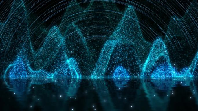 宽屏全息粒子山循环