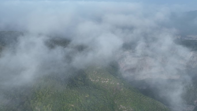 沿黄公路 航拍 山西 陕西 黄河 云海