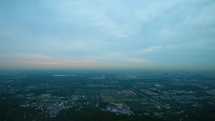 秋分北京城日出全景鸟瞰 4K延时