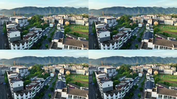 航拍浙江省杭州市淳安县姜家镇风光