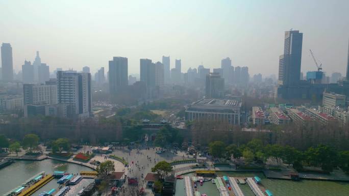 南京市城市地标风景风光素材航拍_148