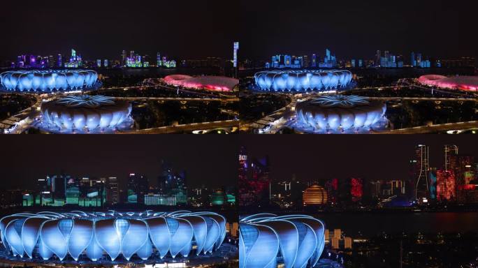 8k杭州大莲花亚运会当晚夜景