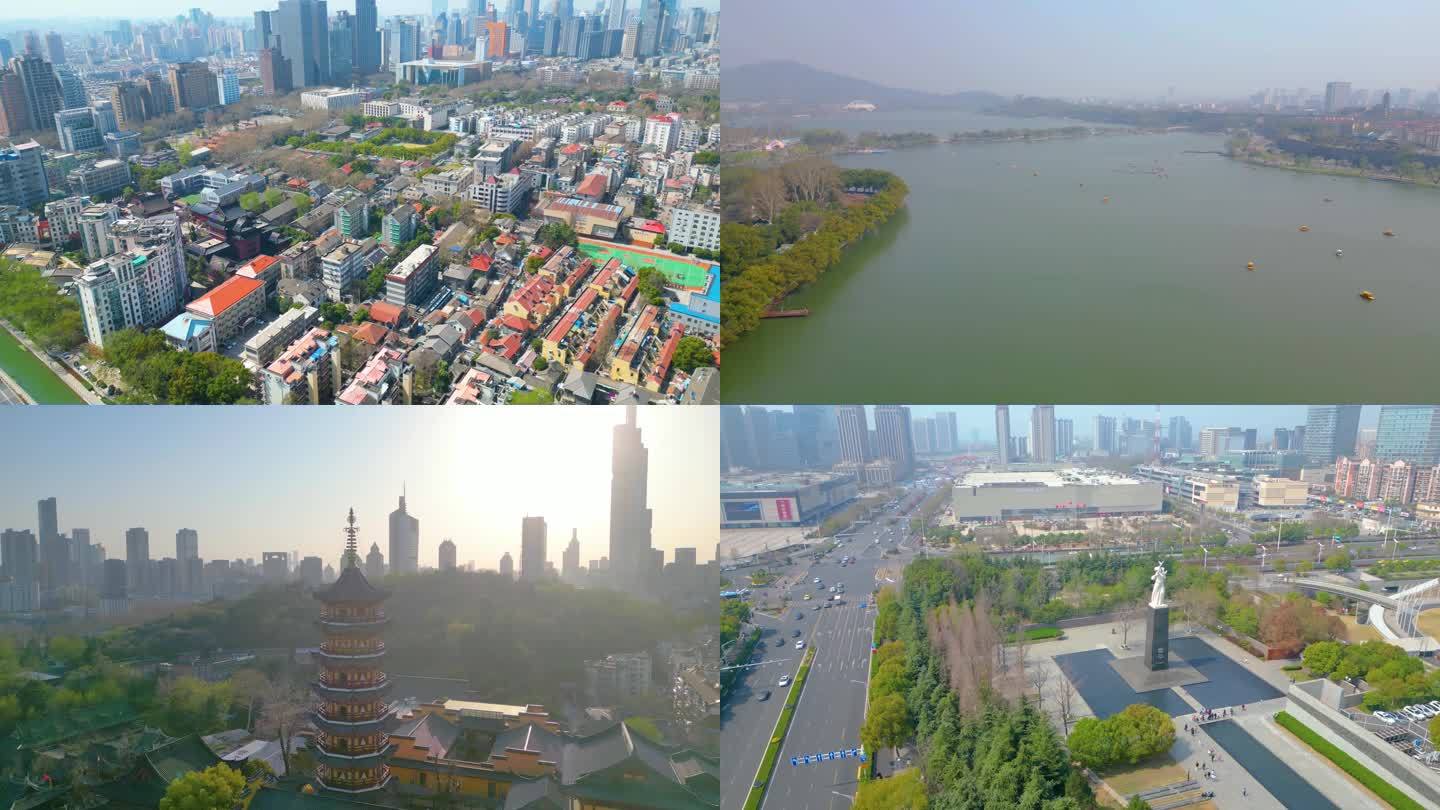 南京市城市地标风景风光素材航拍_106