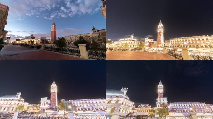 大连东港东方威尼斯水城大范围日转夜延时