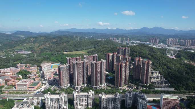 深圳龙岗区龙城街道新秀社区大景航拍