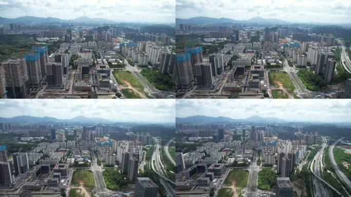 深圳龙岗区大运城黄阁坑大景航拍