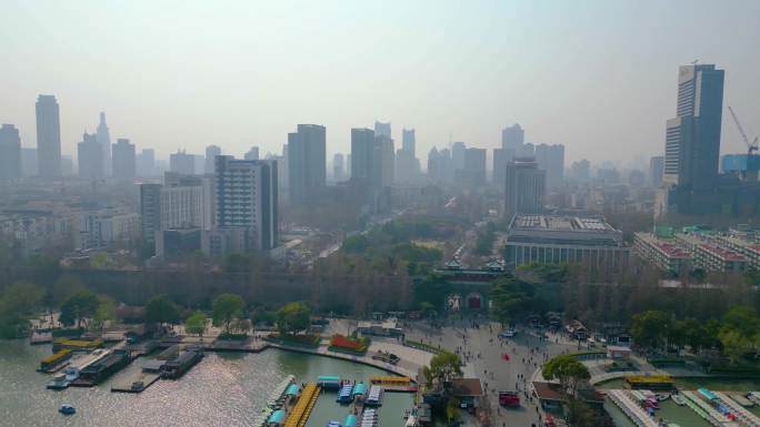 南京市城市地标风景风光素材航拍_78