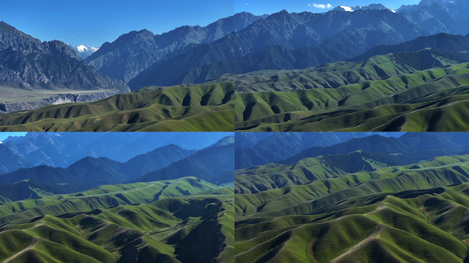 新疆雪山森林草原沿线航拍合集